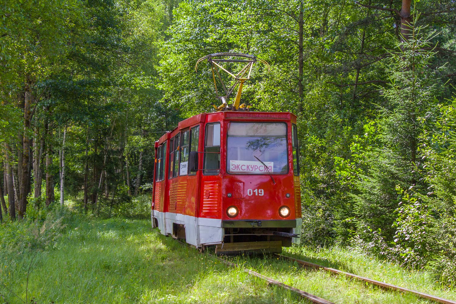 Новополоцк, 71-605 (КТМ-5М3) № 019; Новополоцк — Заказная поездка 22.07.2025 на вагоне 019