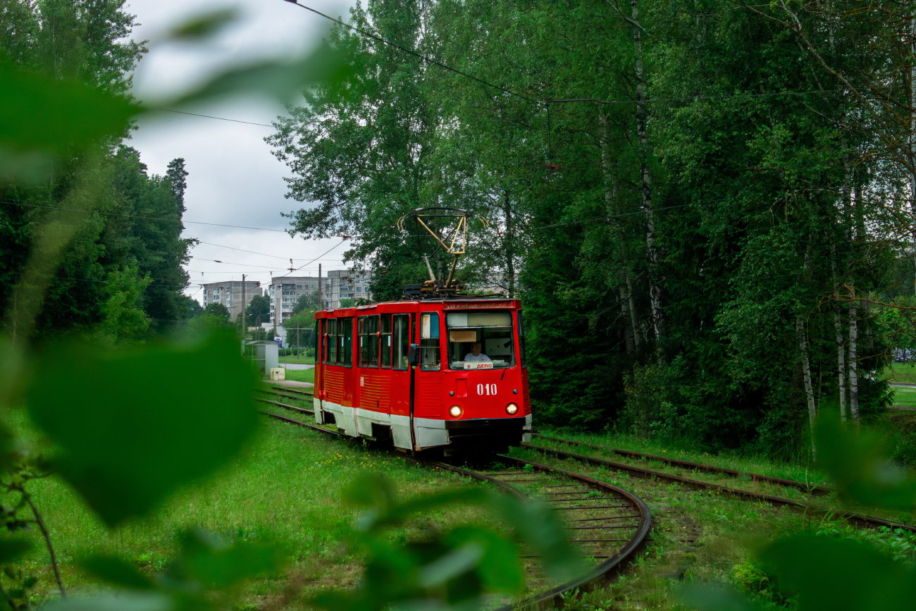 Nowopołock, 71-605 (KTM-5M3) Nr 010; Nowopołock — Ordered trip 08.07.2025 on tram 010 Nowopołock, 71-605 (KTM-5M3) Nr 010; Nowopołock — Ordered trip 08.07.2025 on tram 010