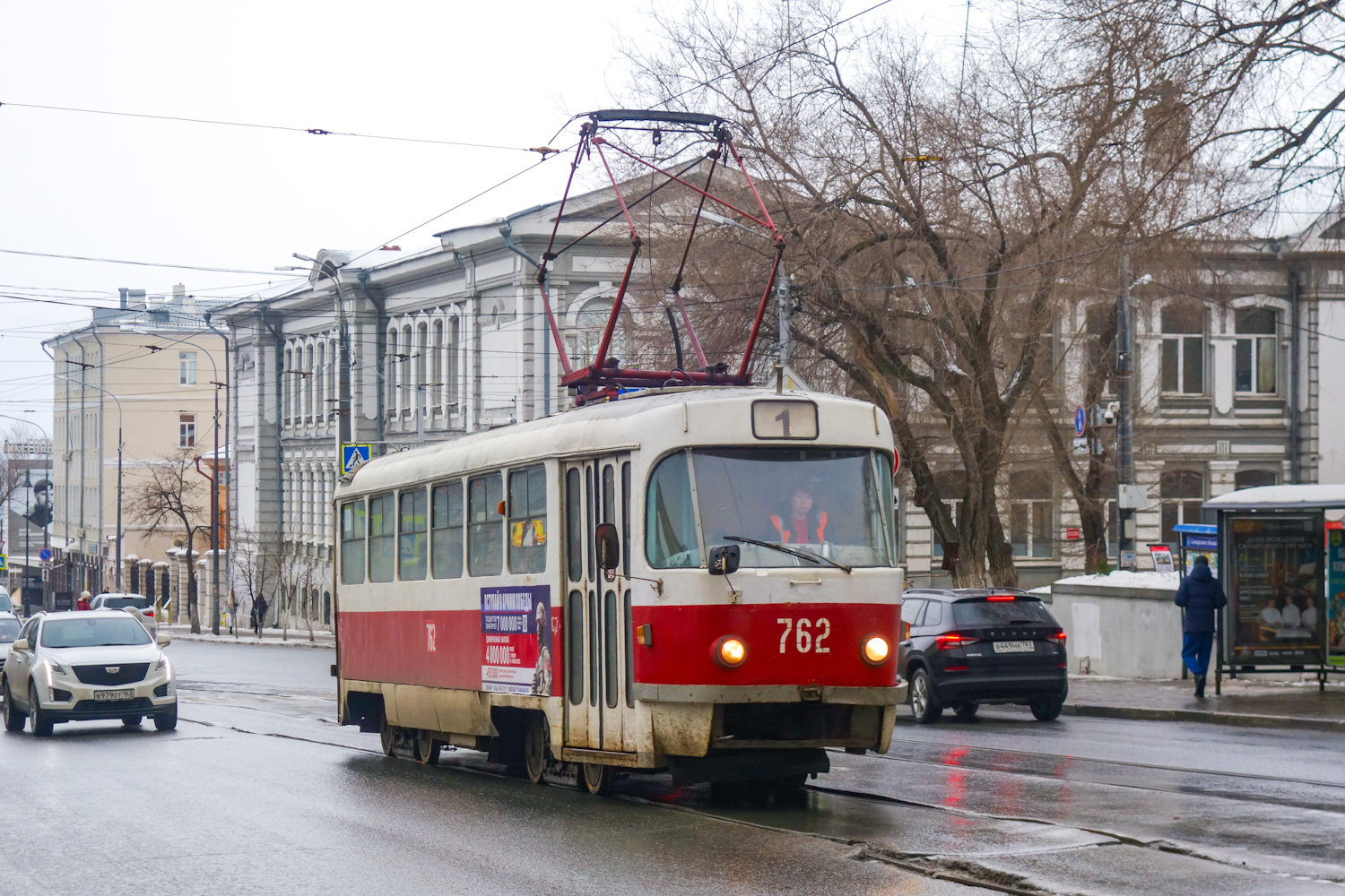 Самара, Tatra T3SU (двухдверная) № 762