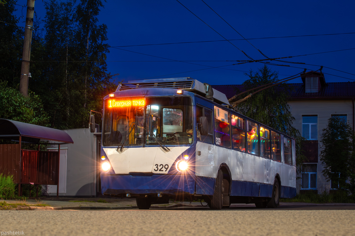 Петрозаводск, ВЗТМ-5284 № 329; Петрозаводск — Заказная поездка на троллейбусе ВЗТМ-5284 №329 — 13.07.2025