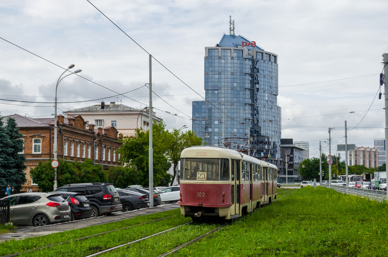 Екатеринбург, Tatra T3SU (двухдверная) № 102