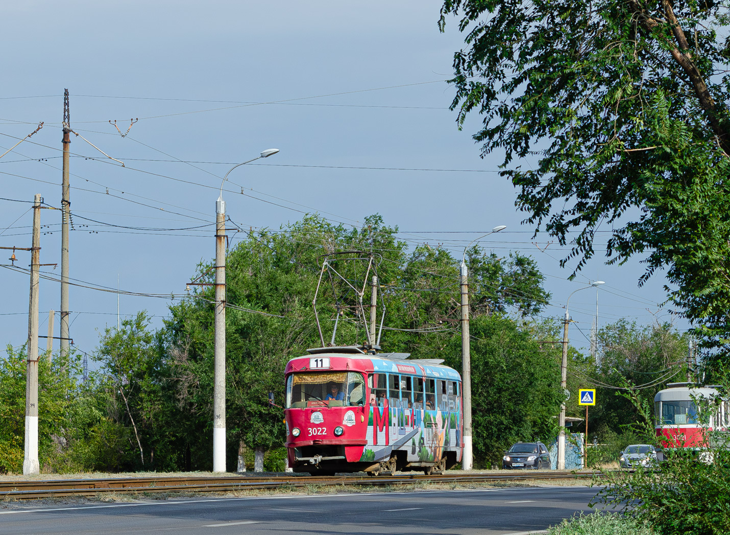 Волгоград, Tatra T3SU (двухдверная) № 3022