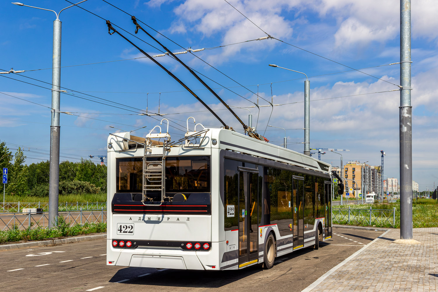 Омск, ПКТС-6281.00 «Адмирал» № 422; Омск — 2023-2025 — Строительство новых троллейбусных линий на Левобережье