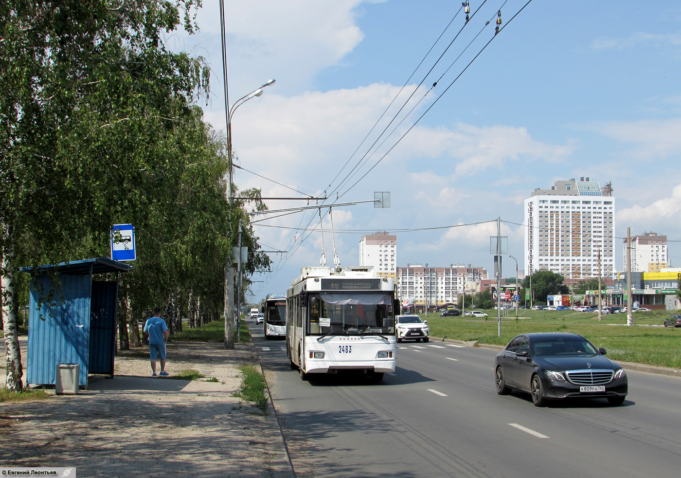 Толиати, Тролза-5275.03 «Оптима» № 2483; Толиати — Ремонт путепровода на улице Революционной с 06.2025