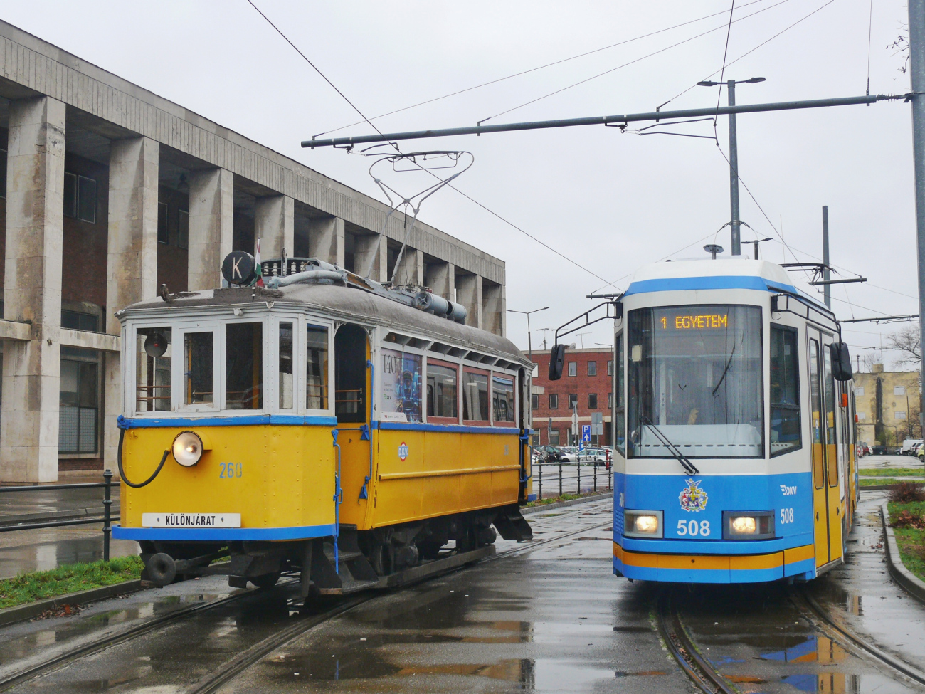 Дебрецен, BVVV L (Schlick) № 260; Дебрецен, Ganz-Hunslet KCSV6-1s № 508; Дебрецен — Ретро-день 15.03.2025