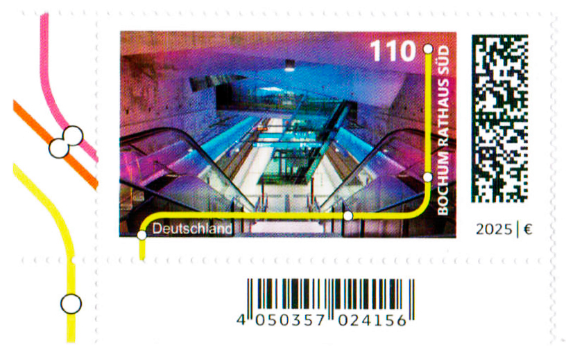 Почтовые марки; Бохум – Гельзенкирхен — Трамвайные линии и инфраструктура