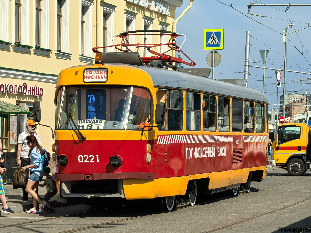 Москва, Tatra T3SU № 0221; Москва — День Московского транспорта — 2025 (ночные репетиции парада трамваев 05.07.2025 и 10.07.2025, парад и выставка трамваев 12.07.2025)