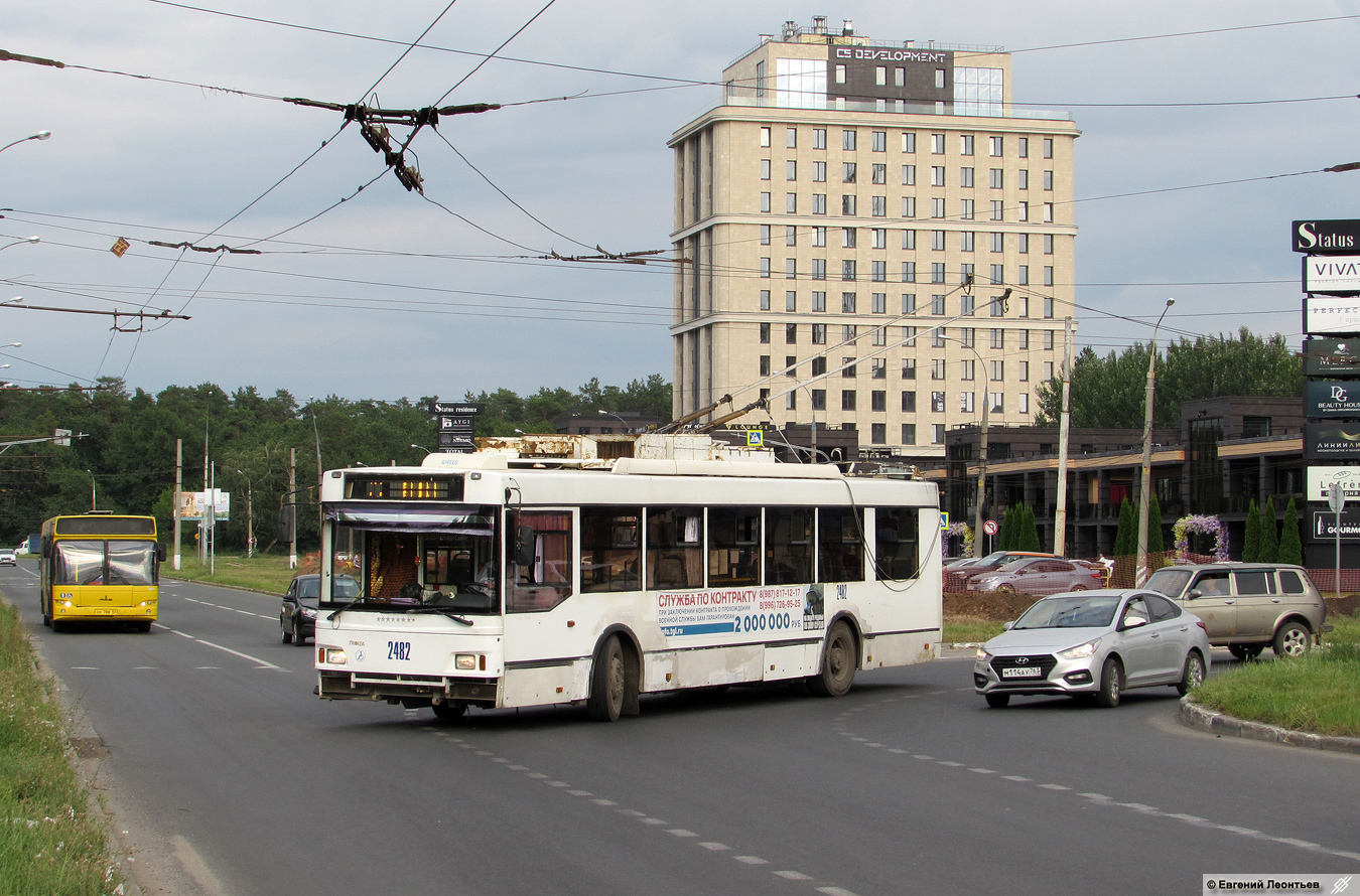 Тольятти, Тролза-5275.03 «Оптима» № 2482; Тольятти — Ремонт путепровода на улице Революционной с 06.2025