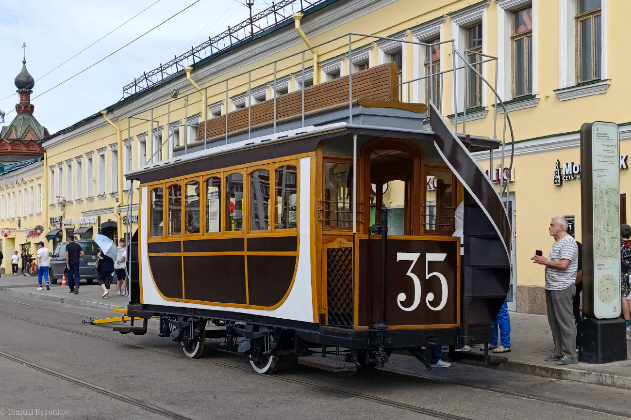 Москва, Конка № 35; Москва — День Московского транспорта — 2025 (ночные репетиции парада трамваев 05.07.2025 и 10.07.2025, парад и выставка трамваев 12.07.2025)