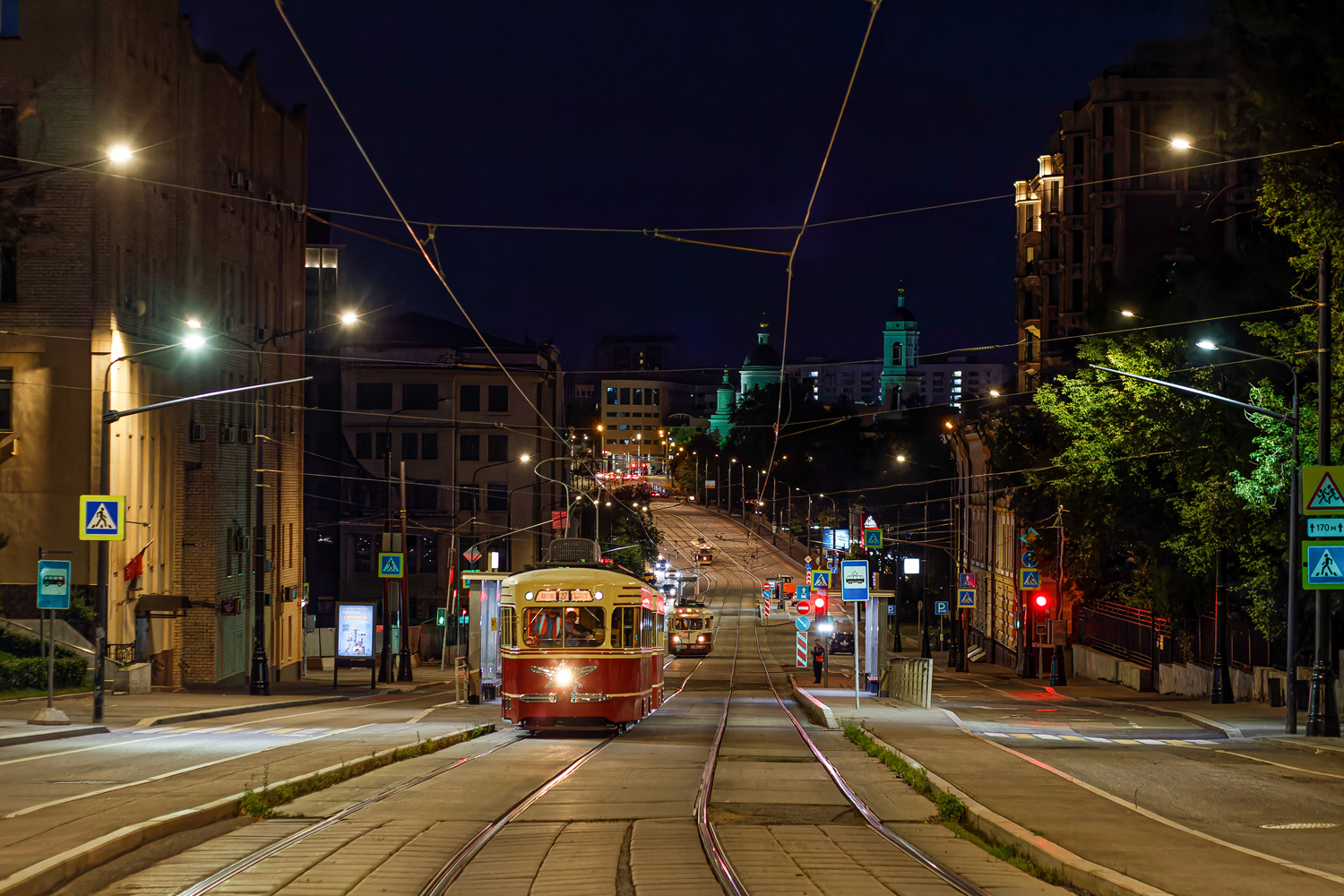 莫斯科, KTM-1 # 0002; 莫斯科 — Moscow Transport Day — 2025 (night rehearsals of the tram parade on 07/05/2025 and 07/10/2025, parade and tram exhibition on 07/12/2025)