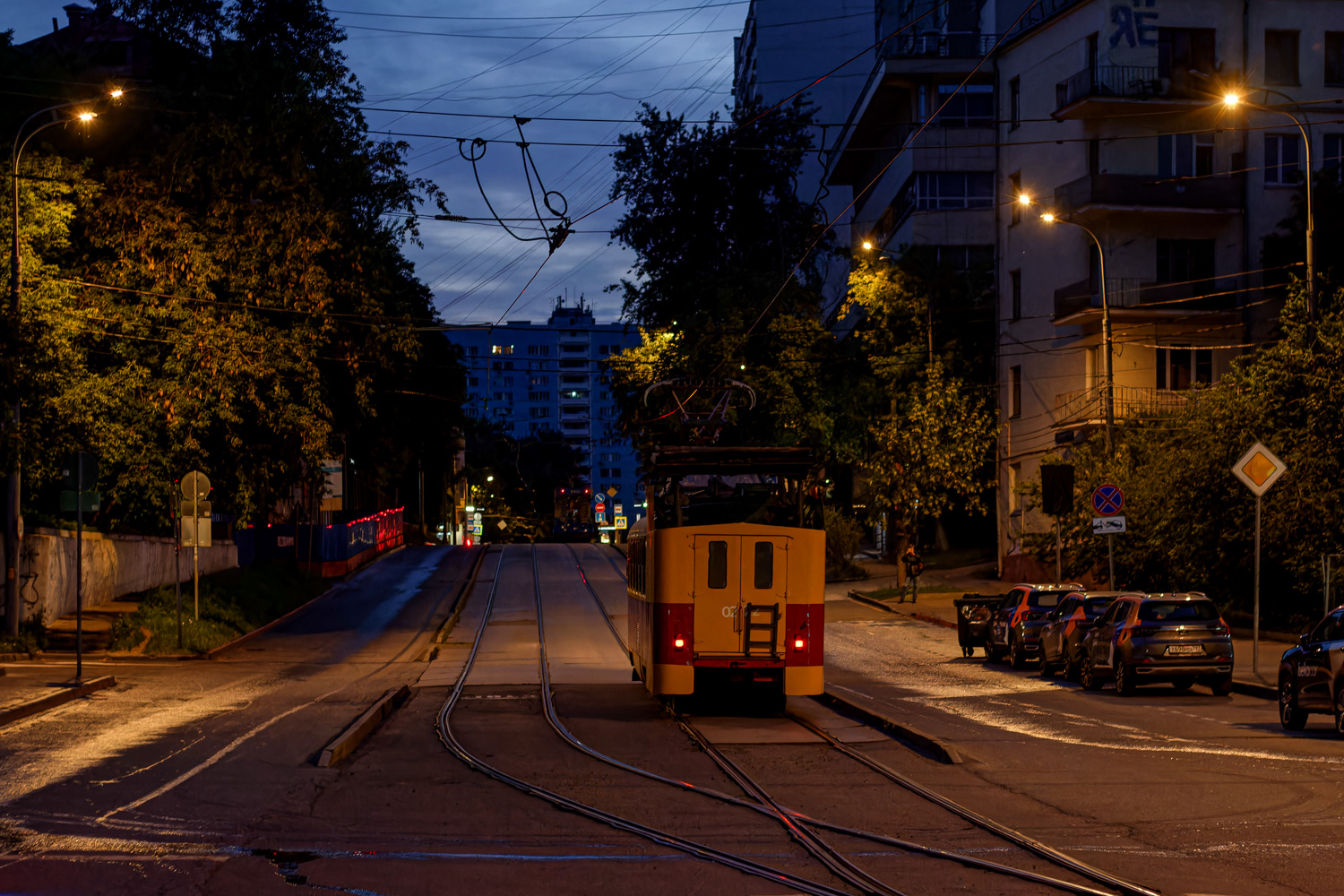 Moskva, Tatra T3SU № 0222; Moskva — Moscow Transport Day — 2025 (night rehearsals of the tram parade on 07/05/2025 and 07/10/2025, parade and tram exhibition on 07/12/2025)