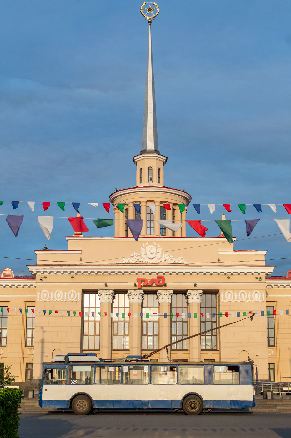 Петрозаводск, ВЗТМ-5284 № 329; Петрозаводск — Заказная поездка на троллейбусе ВЗТМ-5284 №329 — 13.07.2025