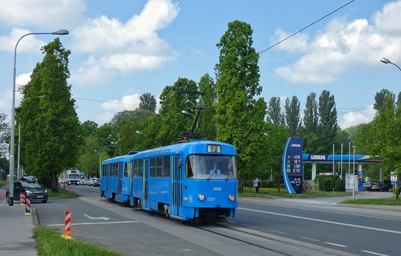 Загреб, Tatra T4YU № 490