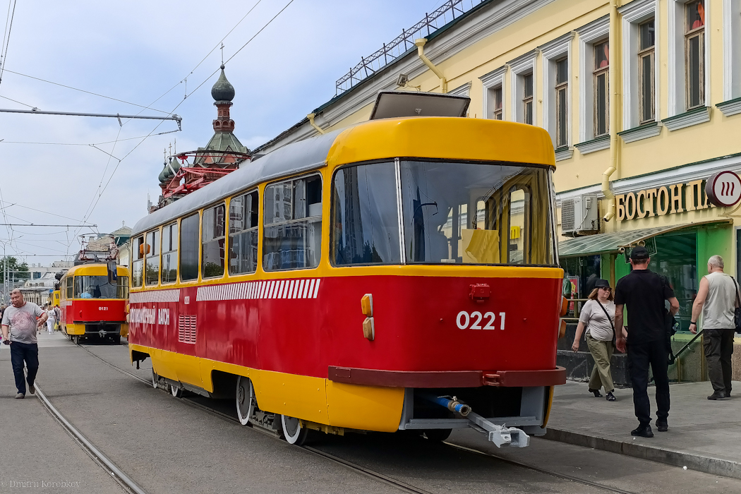 Moscow, Tatra T3SU № 0221; Moscow — Moscow Transport Day — 2025 (night rehearsals of the tram parade on 07/05/2025 and 07/10/2025, parade and tram exhibition on 07/12/2025)