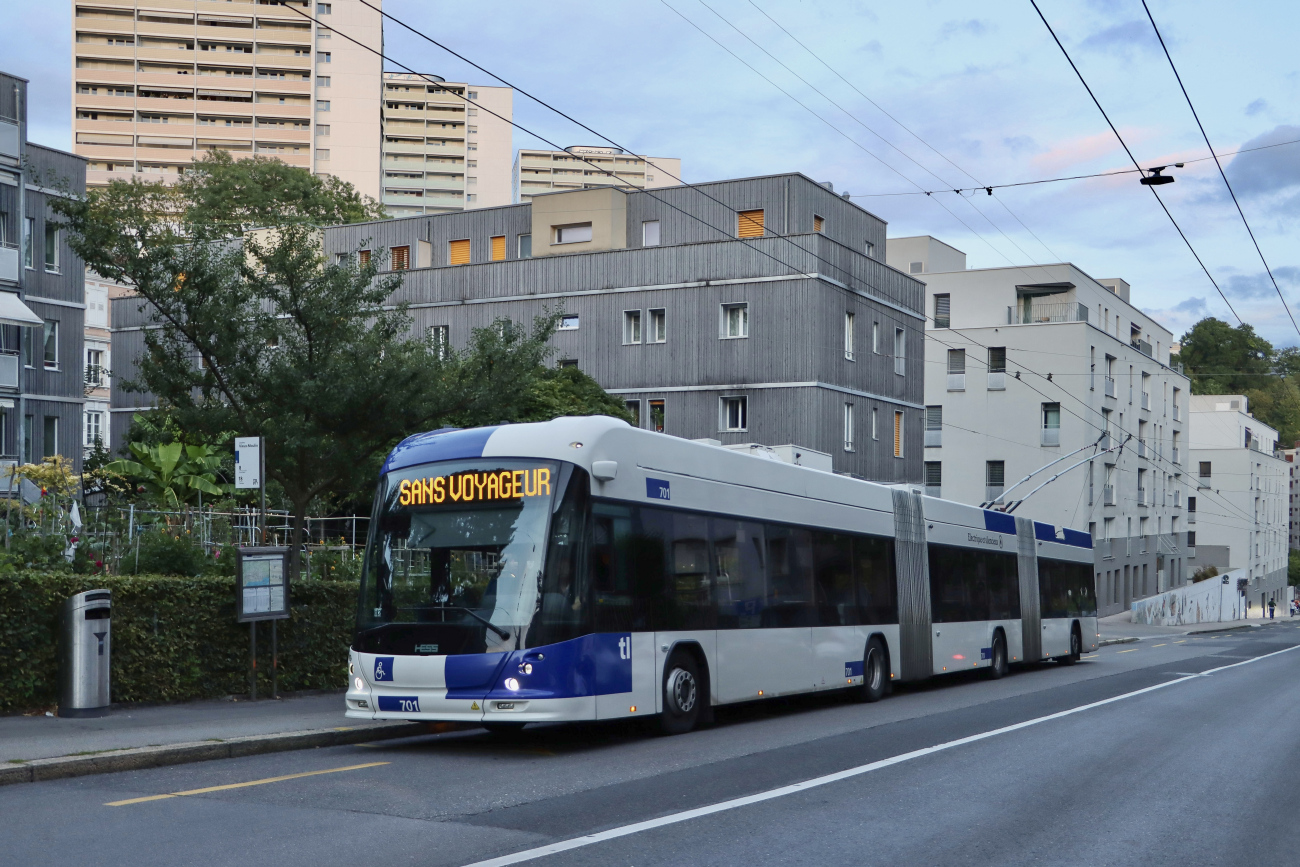 Lausanne, Hess lighTram 25 DC č. 701 Lausanne, Hess lighTram 25 DC č. 701