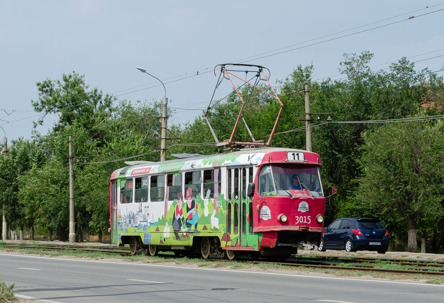 Волгоград, Tatra T3SU (двухдверная) № 3015