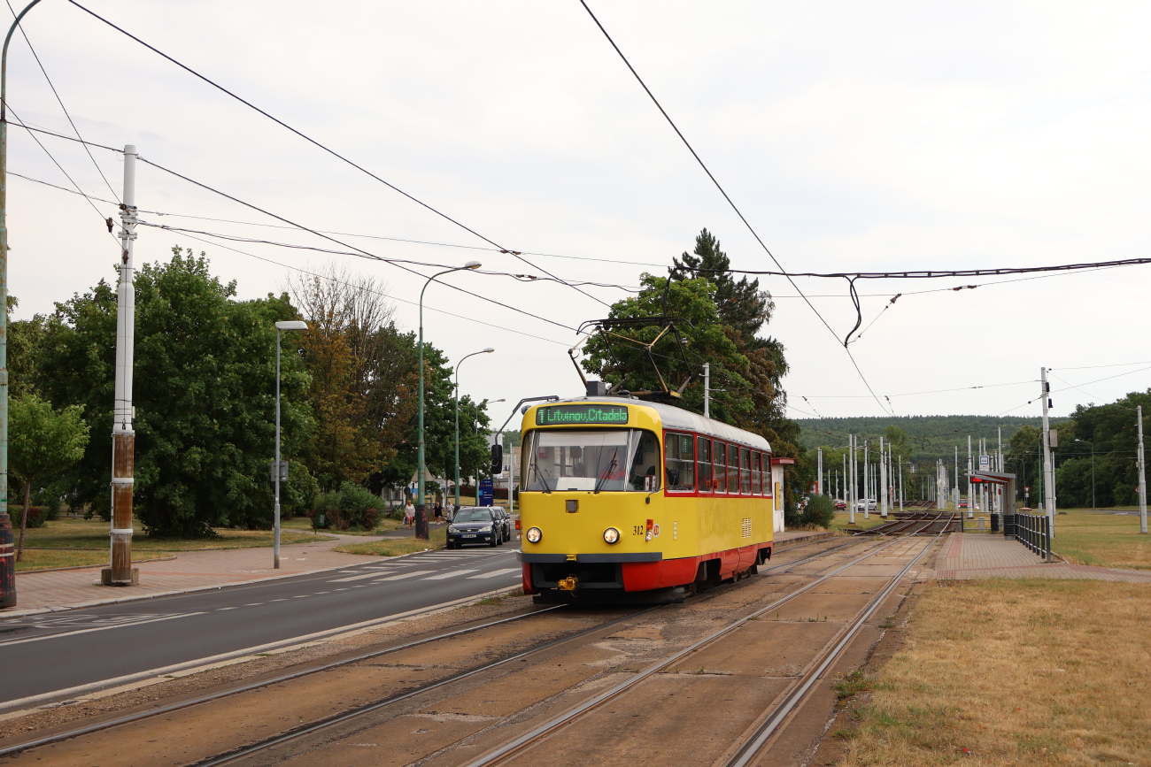 Мост ― Литвинов, Tatra T3M.3 № 312