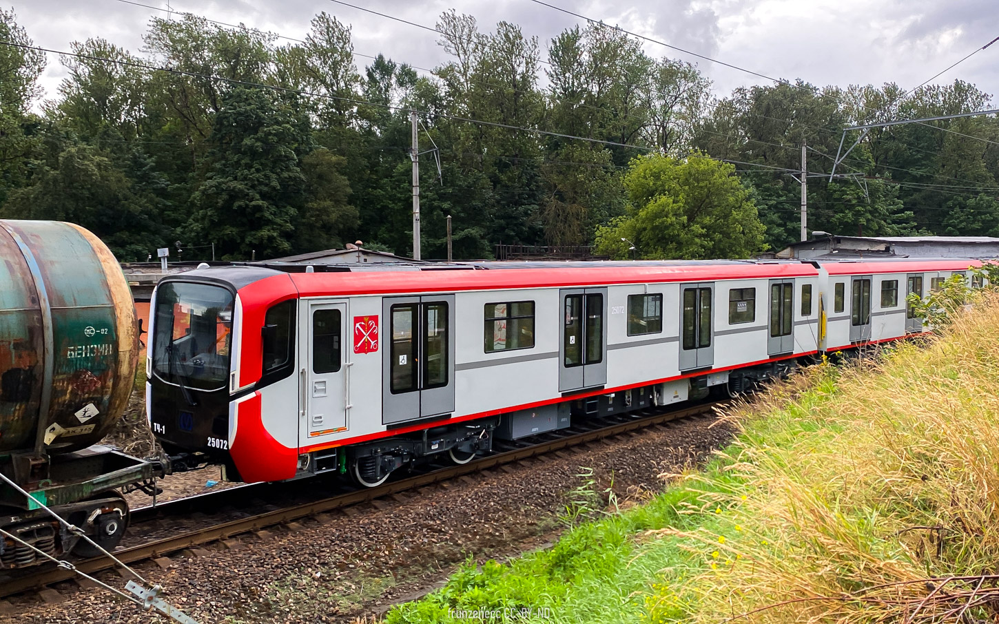 Санкт-Петербург, 81-725.1  «Балтиец» № 25072; Санкт-Петербург — Метрополитен — Перегонка вагонов метро по ж/д