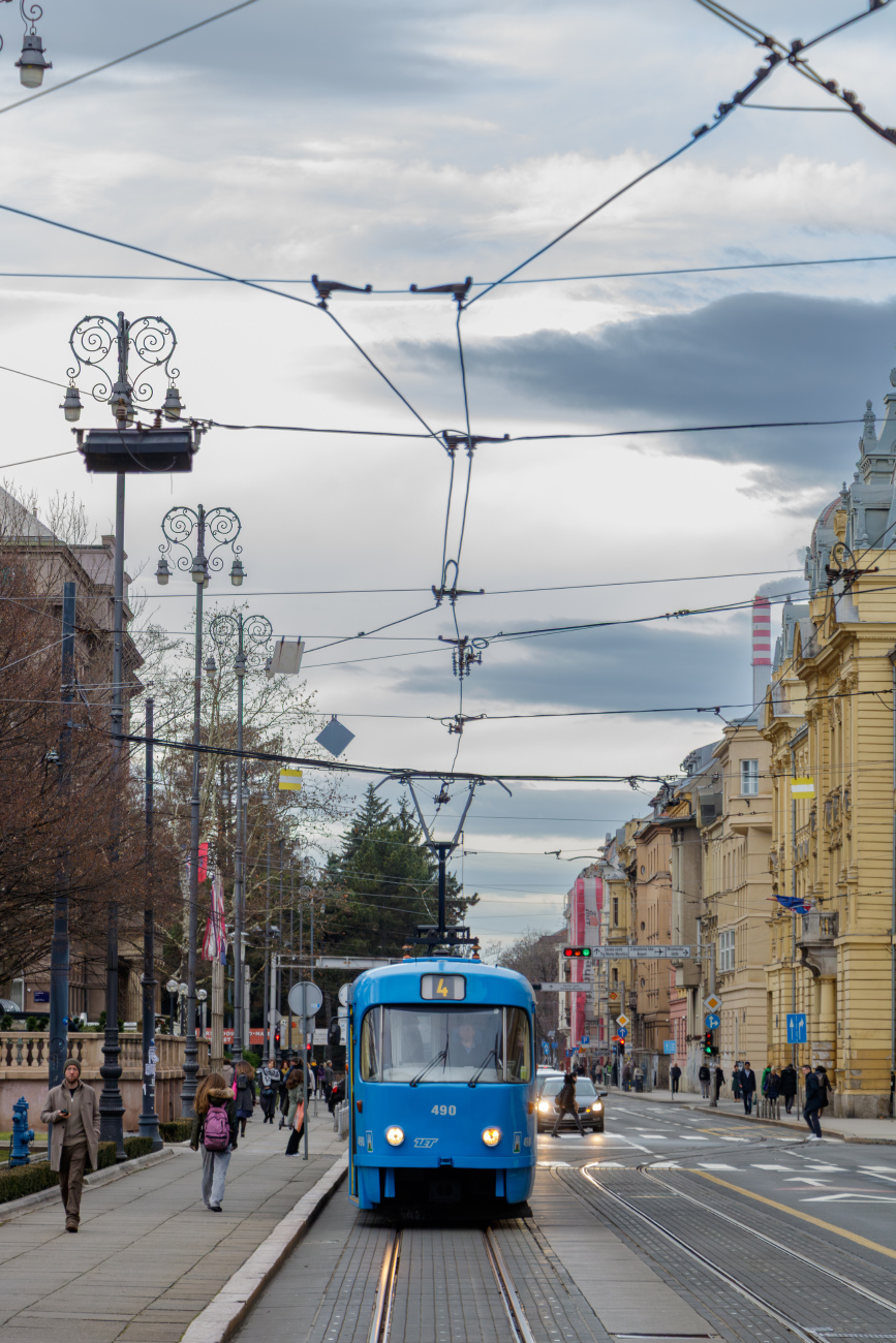 Загреб, Tatra T4YU № 490