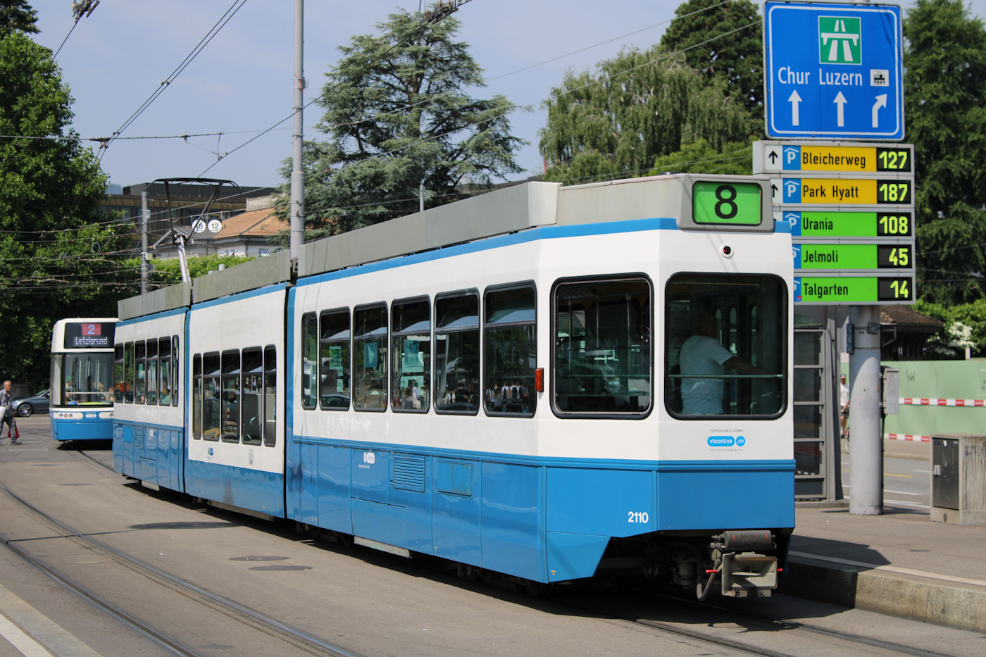 Цюрих, SWP/SIG/ABB Be 4/8 "Tram 2000 Sänfte" № 2110