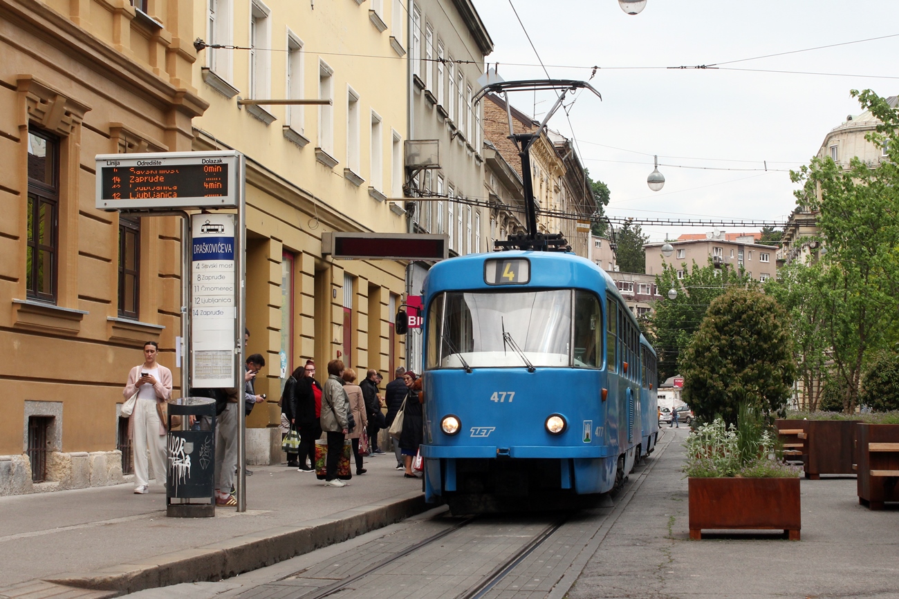 Загреб, Tatra T4YU № 477