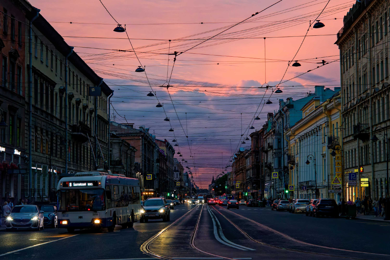 სანქტ-პეტერბურგი — Tram lines and infrastructure