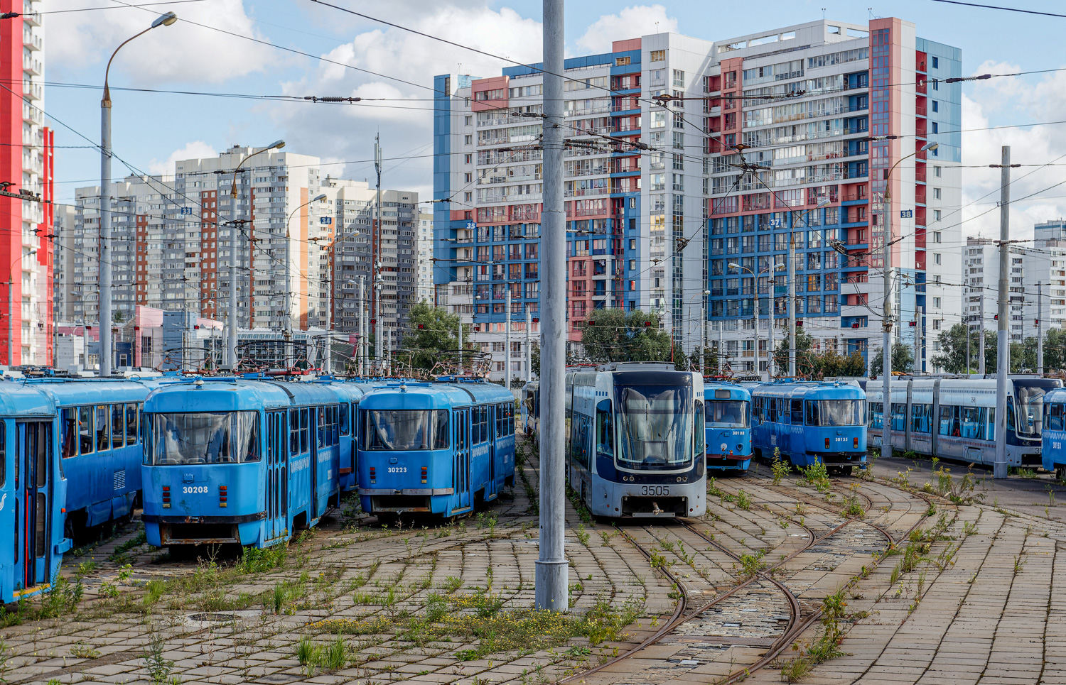 Москва, МТТЧ № 30208; Москва, МТТЧ № 30223; Москва — Трамвайные депо: [3] Краснопресненское. Новая территория в Строгино