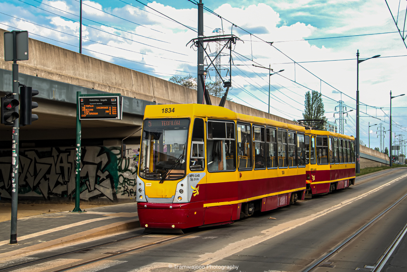 Лодзь, Konstal 805NaND № 1834