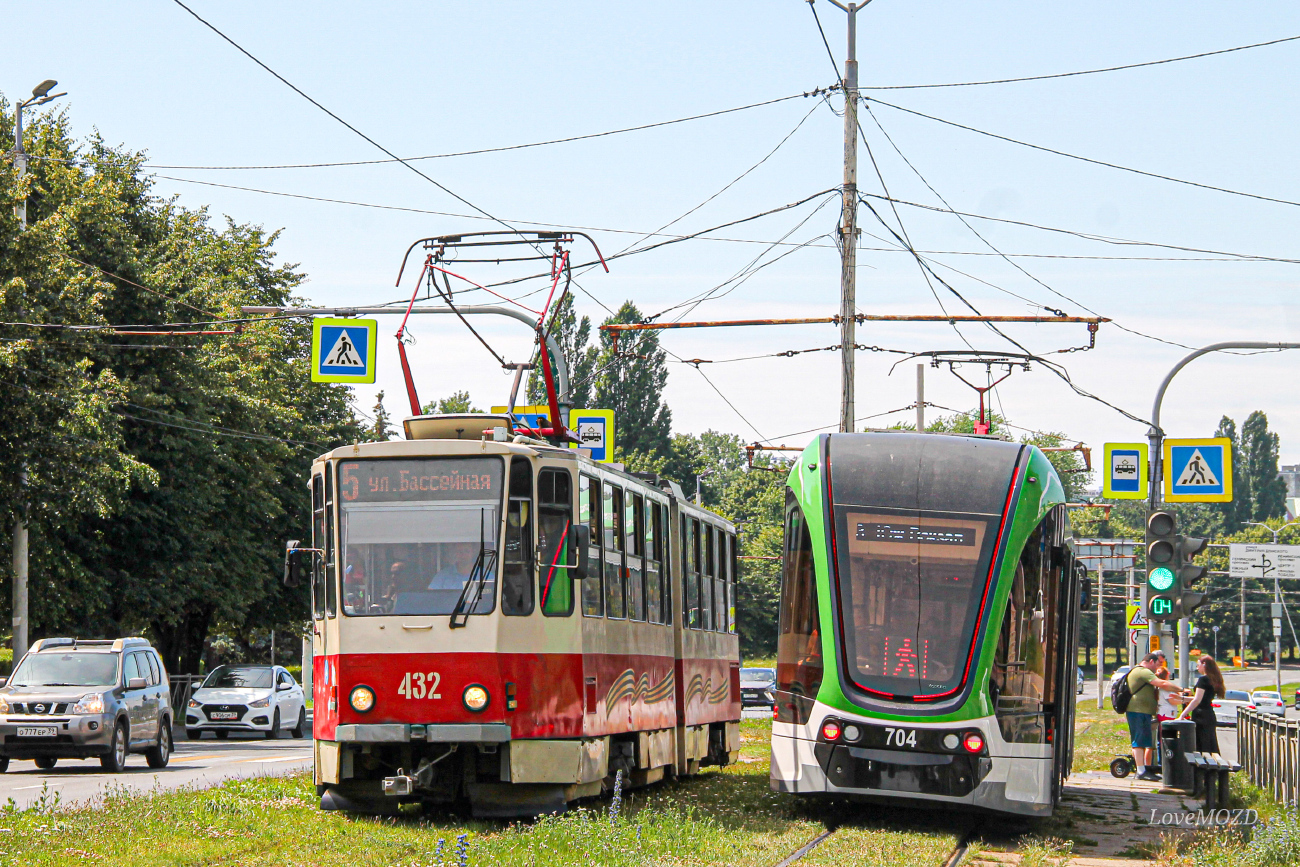 Калининград, Tatra KT4SU № 432; Калининград, 71-921 «Корсар» № 704