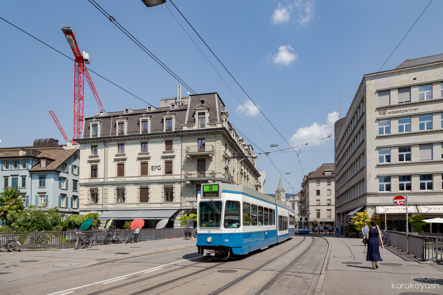 Цюрих, SWP/SIG/ABB Be 4/8 "Tram 2000 Sänfte" № 2108