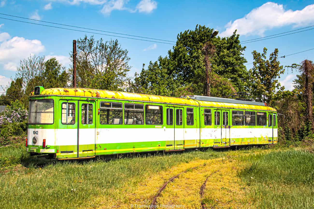 Лодзь, Duewag GT6 № 1042; Лодзь — депо Брус Лодзь, Duewag GT6 № 1042; Лодзь — депо Брус