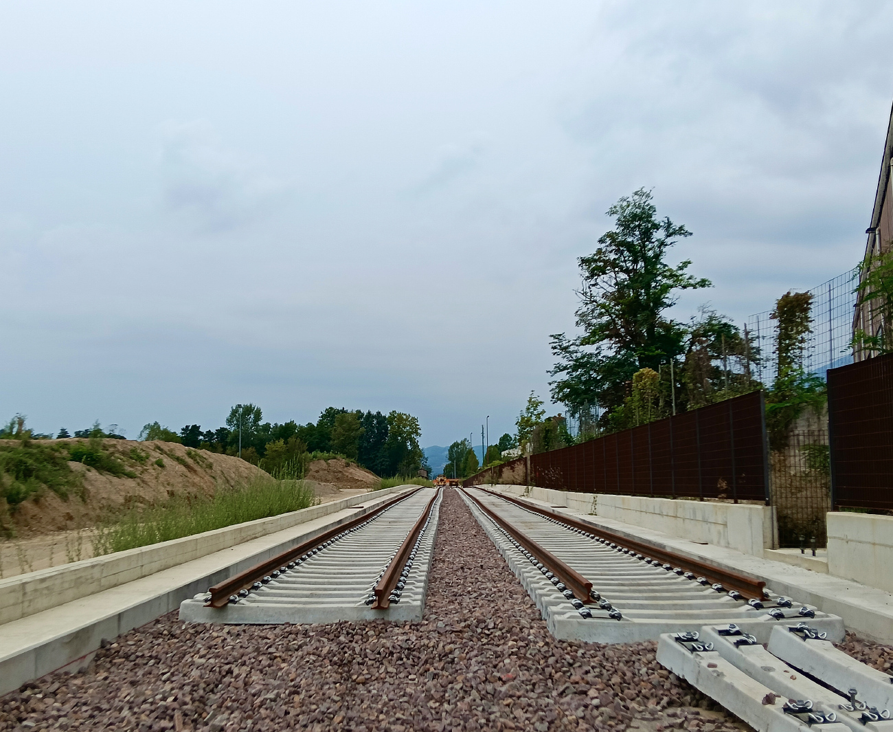 Бергамо — Строительные работы на новой линии T2