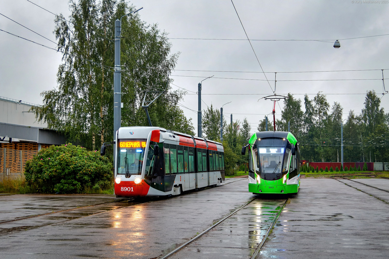 Санкт-Петербург, 71-801 (Alstom Citadis 301 CIS) № 8901; Санкт-Петербург, 71-923М «Богатырь-М» № 8941