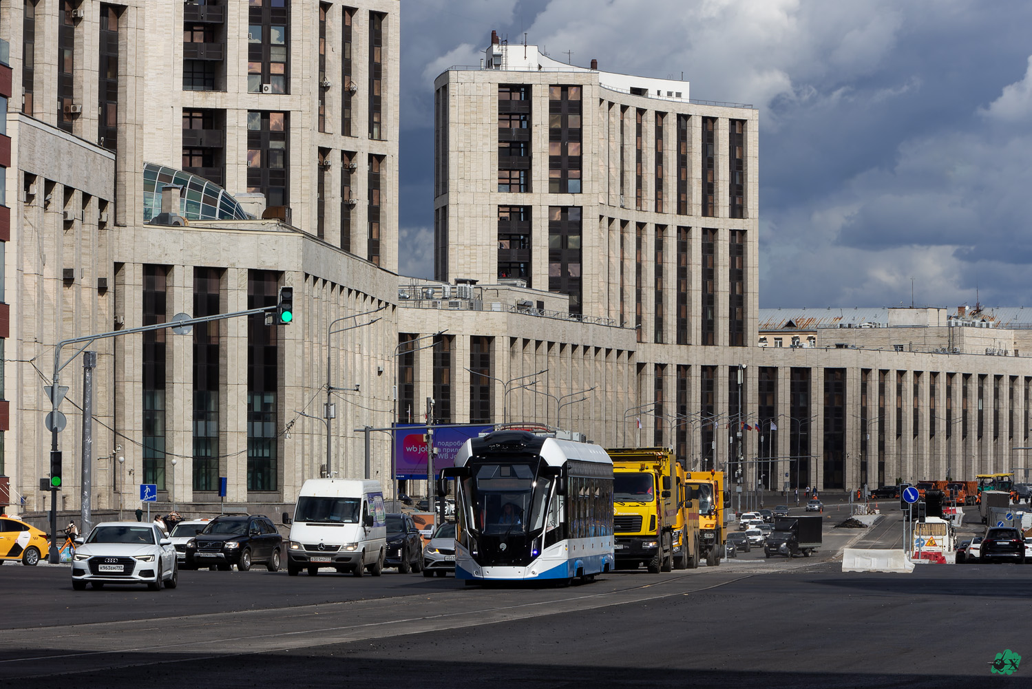 Москва, 71-911ЕМ «Львёнок» № 30642; Москва — Строительство трамвайной линии на проспекте Академика Сахарова