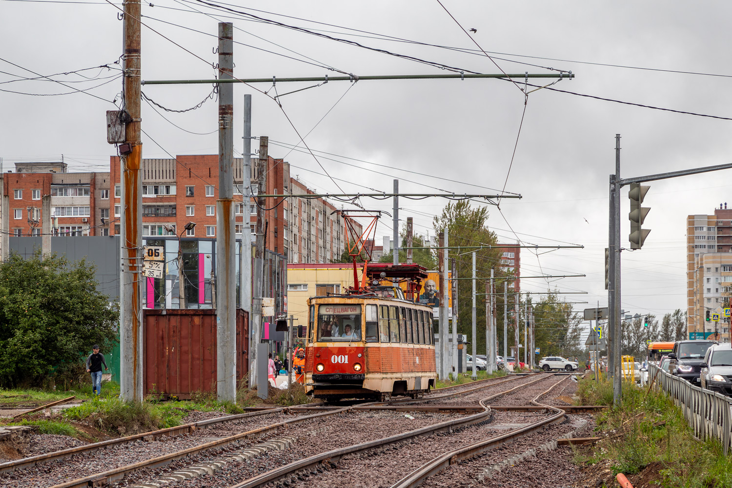 Yaroslavl, 71-605 (KTM-5M3) № 001; Yaroslavl — Reconstruction of the tram lines under the concession agreement. Stage #2