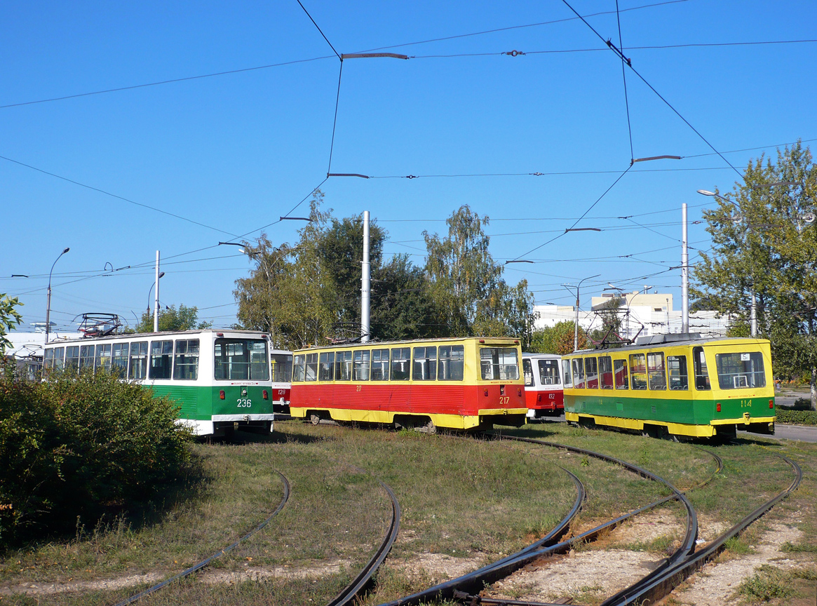 Липецк, 71-605 (КТМ-5М3) № 217; Липецк, Tatra T6B5SU № 114