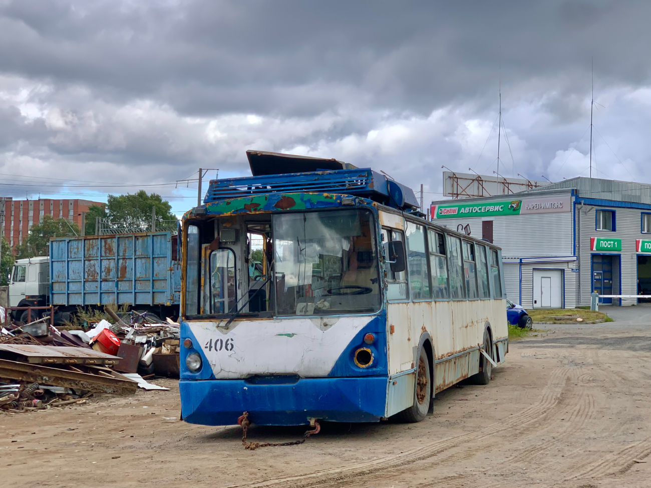 Петрозаводск, ВЗТМ-5284 № 406; Петрозаводск — Базы хранения и списания троллейбусов (БХиСТ)