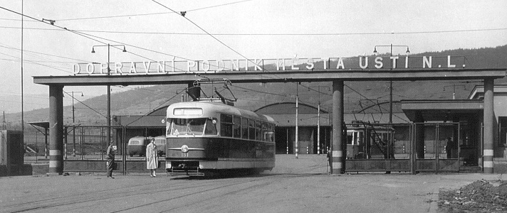 Усти-над-Лабем, Tatra T2 № 151; Усти-над-Лабем — Старые фотографии