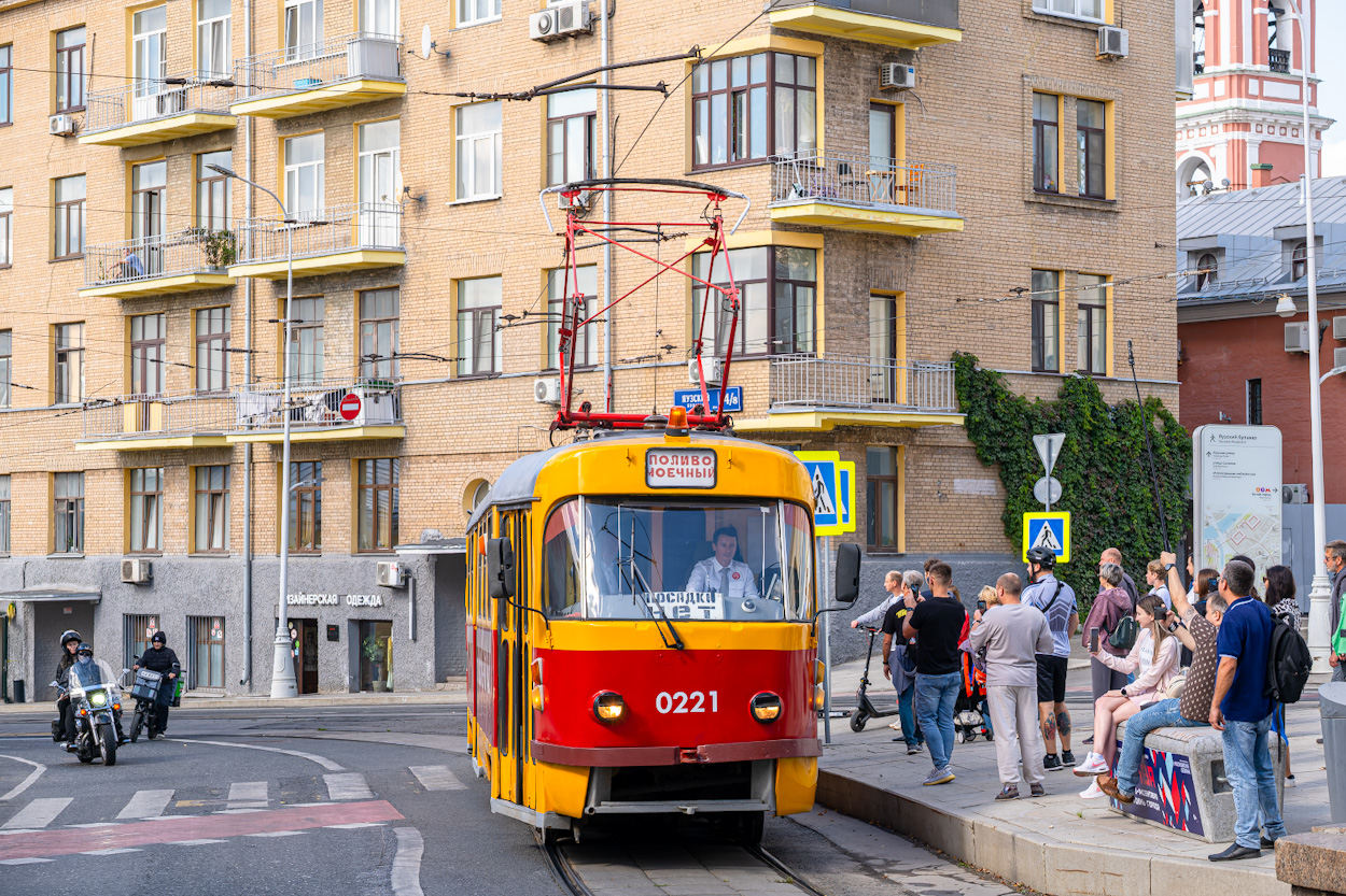Москва, Tatra T3SU № 0221; Москва — Осенний парад и выставка ретротранспорта 6 сентября 2025