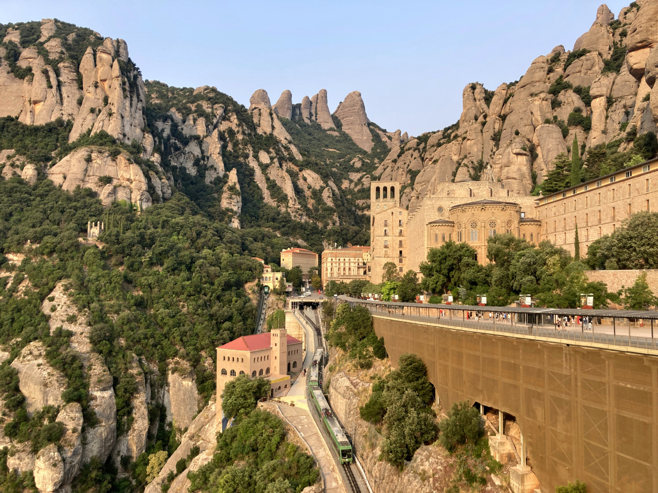 Montserrat and Mountain Region of Catalonia — Cremallera de Montserrat — Miscellaneous photos; Montserrat and Mountain Region of Catalonia — Funicular de La Santa Cova