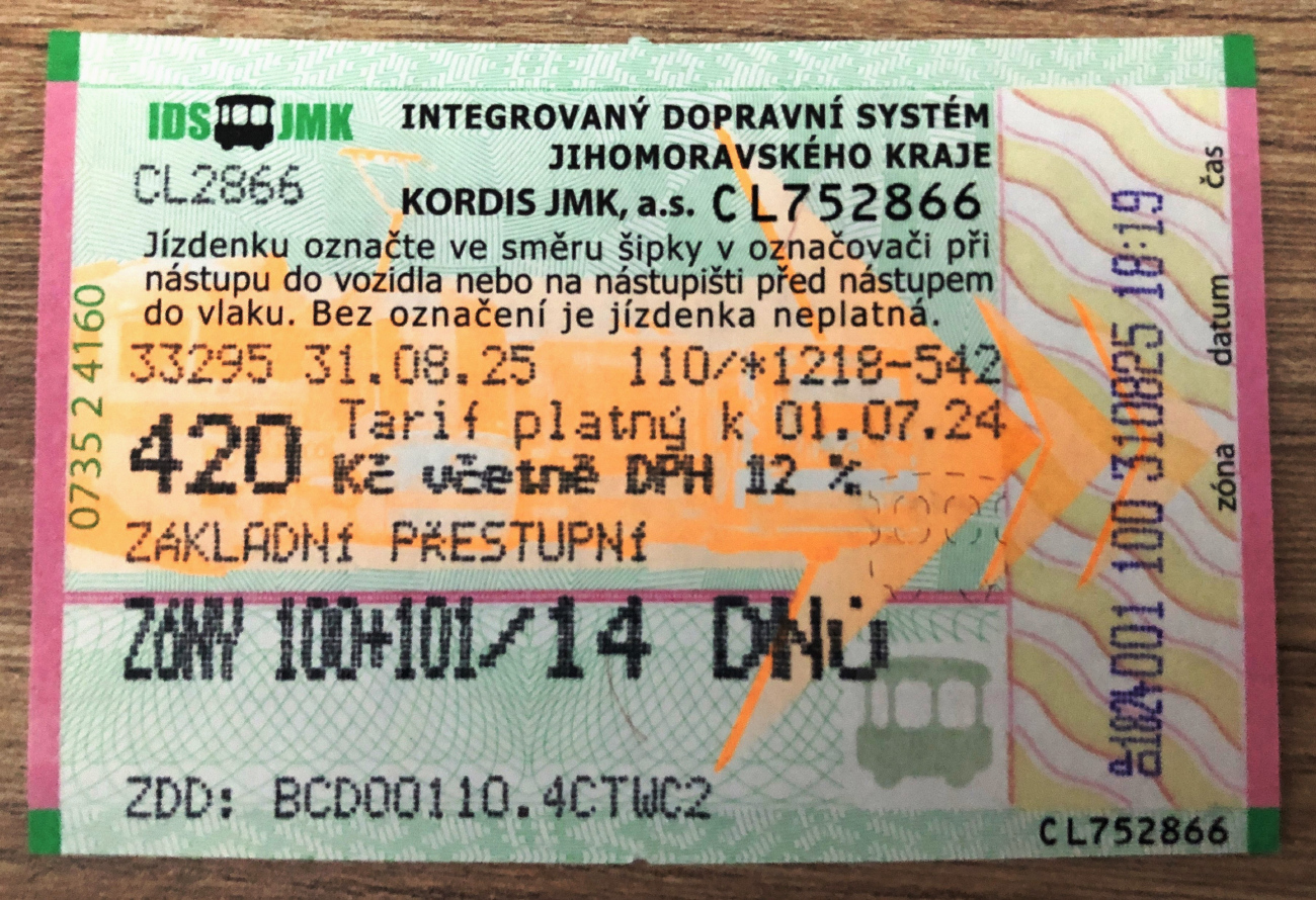 Brno — Tickets