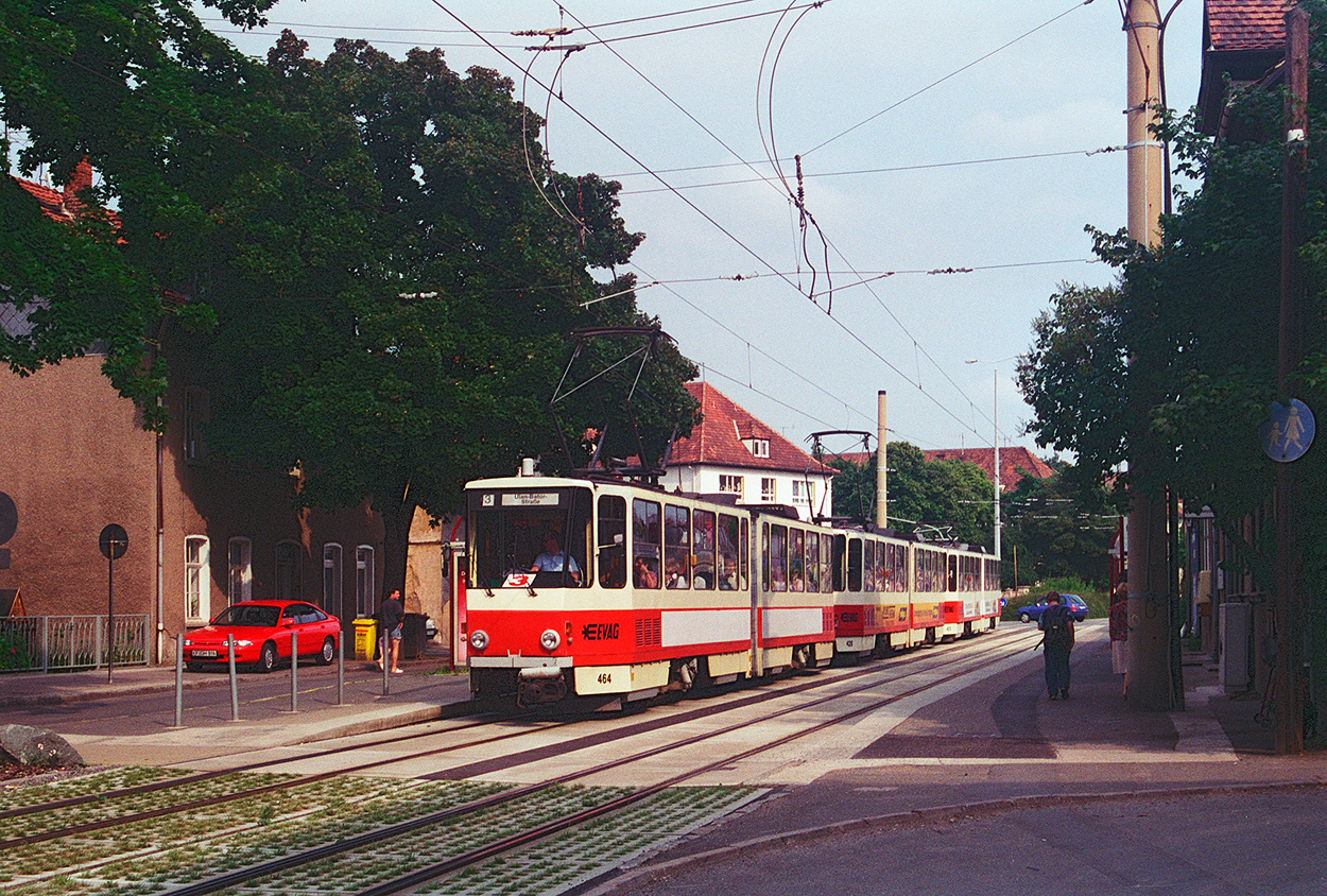 Erfurt, Tatra KT4D # 464; Erfurt — Old photos; Erfurt — Tatra KT4D+KT4D+KT4D 3-car Trains