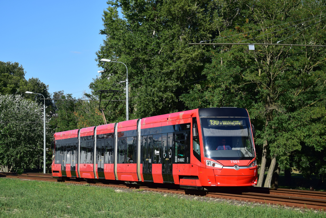 Pressburg, Škoda 30T ForCity Plus Nr. 7501; Pressburg — 130th anniversary of public transport Pressburg, Škoda 30T ForCity Plus Nr. 7501; Pressburg — 130th anniversary of public transport