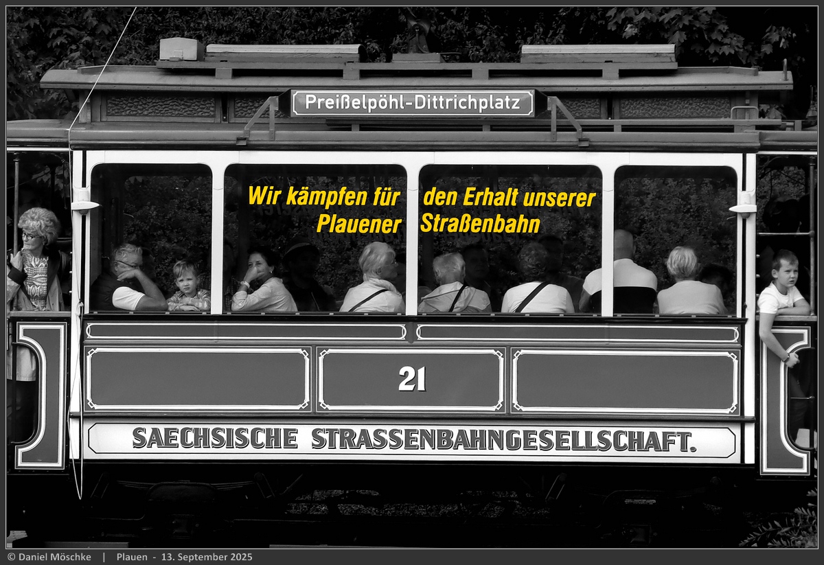 Plauen, MAN/AEG 2-axle motor car nr. 21; Plauen — Activities against the closure of the tram