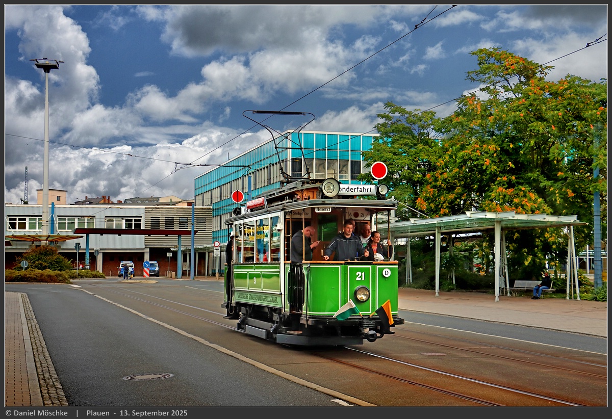 Plauen, MAN/AEG 2-axle motor car nr. 21; Plauen — Activities against the closure of the tram