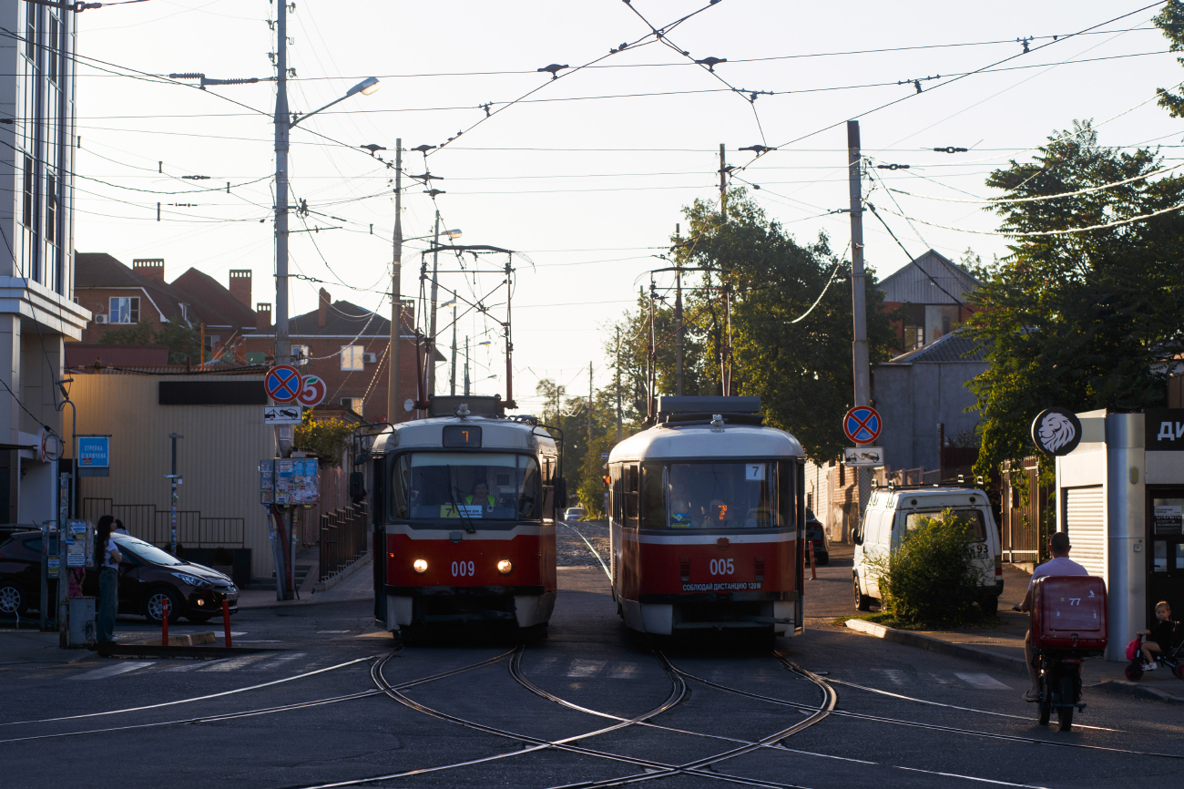 Krasnodar, Tatra T3SU GOH TRZ nr. 009; Krasnodar, Tatra T3SU GOH MRPS nr. 005