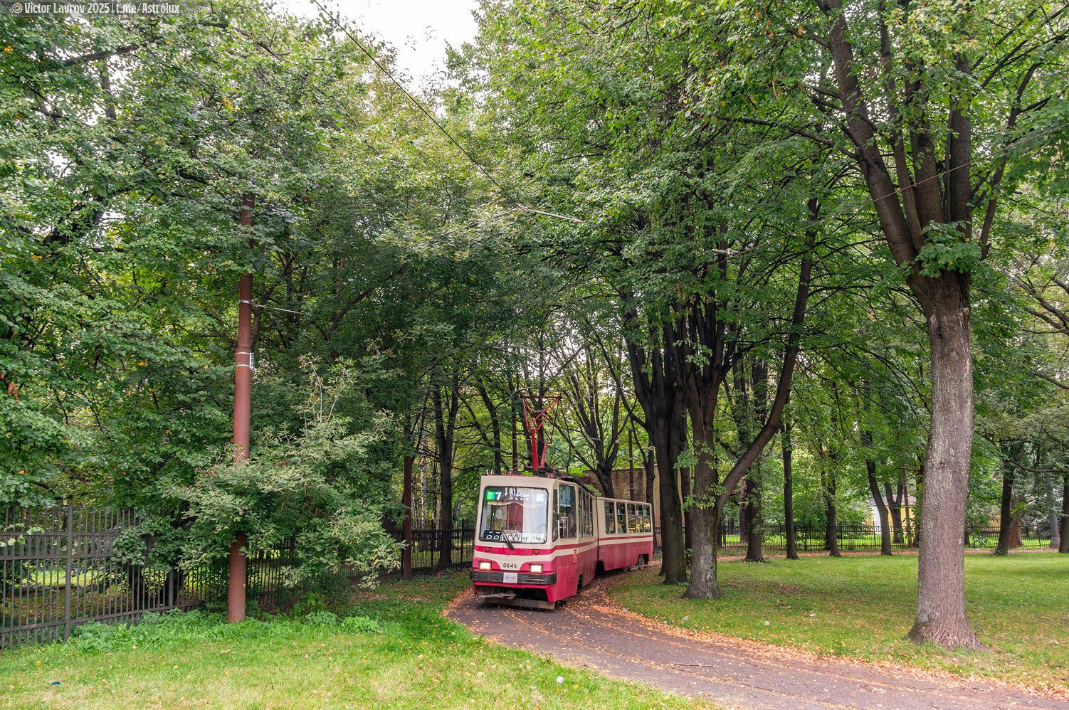 Saint-Pétersbourg, LVS-86K N°. 0646; Saint-Pétersbourg — Registered trip by tram LVS-86K № 0646 — 14.09.2025