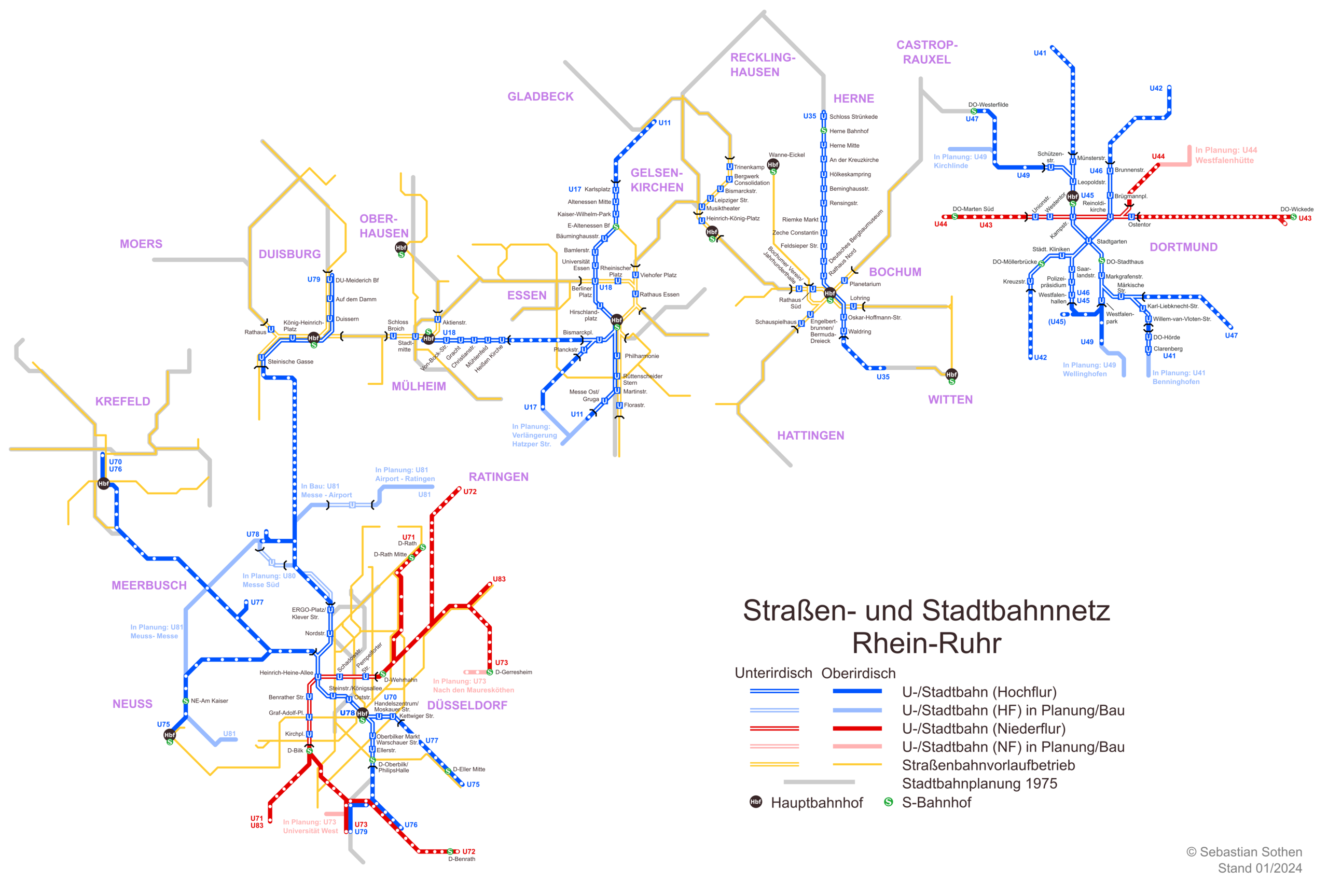 Krefeld — Maps; Dortmund — Maps; Düsseldorf — Maps; Oberhausen — Maps; Duisburg — Maps; Essen – Mülheim an der Ruhr — Maps; Bochum – Gelsenkirchen — Maps
