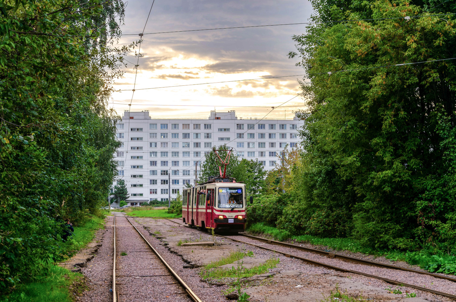Saint-Pétersbourg, LVS-86K N°. 0646; Saint-Pétersbourg — Registered trip by tram LVS-86K № 0646 — 14.09.2025