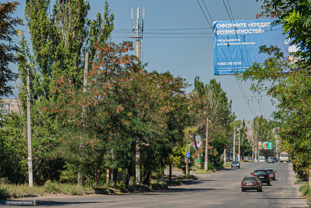 Makijivka — Abandoned trolleybus lines; Doneck — Electric Transport (GET) Infrastructure; Doneck — Miscellaneous trolleybus photos